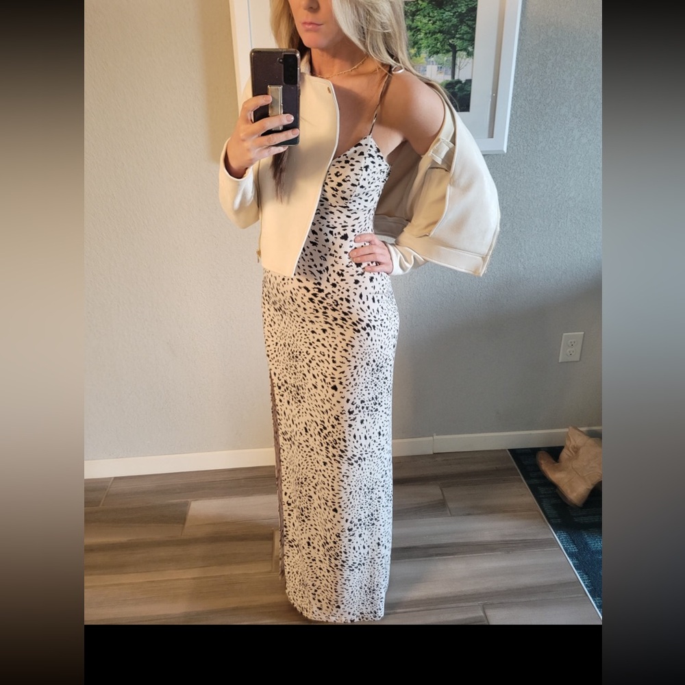 Windsor Black and White Slip Maxi Dress